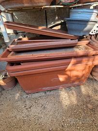 Vasi rettangolari in plastica – coppia, piccole di