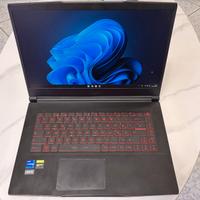 Laptop Gaming MSI GTX1650 I7-11gen 8gb ram 512ssd