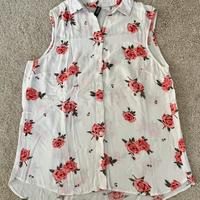 Camicia bluse con roselline morbida taglia XXS