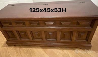 Cassapanca - baule legno - epoca 900