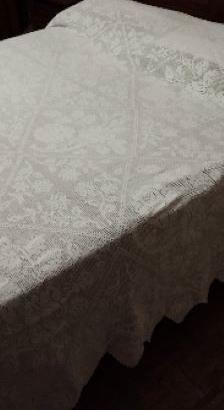 coperta cotone uncinetto fatta a mano