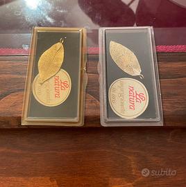 ✨ Rari Ciondoli Vere Foglie ORO 24K ✨