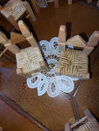 37  pz sedie artigianali h 11 cm