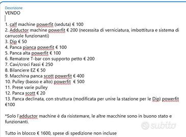 Palestra attrezzatura macchinari bilanciere