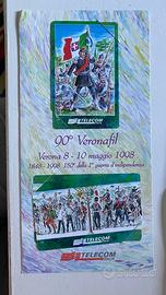 Folder con 2 schede telefoniche - 90° Veronafil