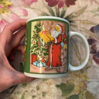 Tazza babbo Natale ceramica vintage
