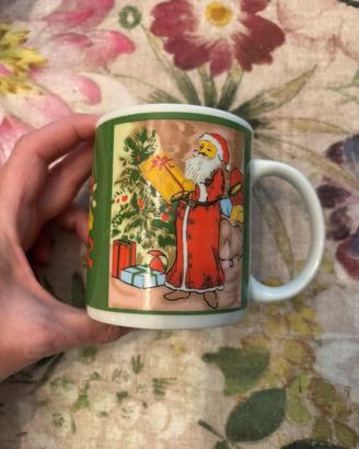 Tazza babbo Natale ceramica vintage