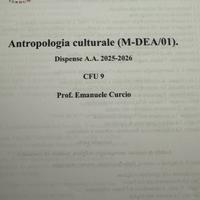Dispense di Antropologia Unicusano 2025/2026