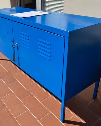 Mobile armadietto metallo IKEA PS blu con chiavi