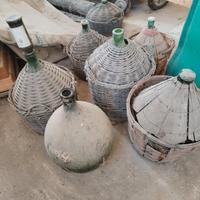 Damigiane in vetro 7 pezzi