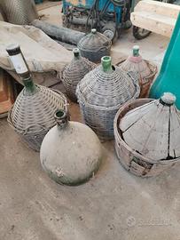 Damigiane in vetro 7 pezzi