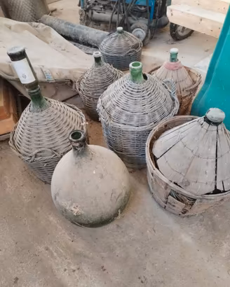Damigiane in vetro 7 pezzi