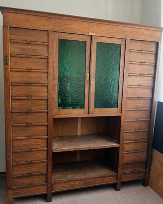 Splendido Mobile Archivio Schedario Vintage Anni '