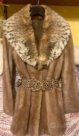 Pelliccia vintage visone collo lince o volpe