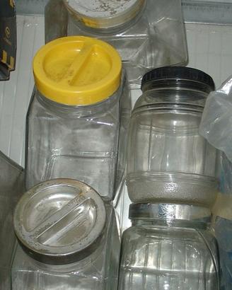 5 Vasi vetro porta caramelle e altro