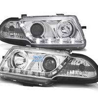 FARI OPEL ASTRA F 94-98 LUCE DIURNA LED FONDO CROM