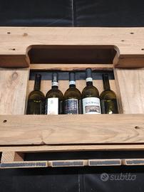 porta bottiglie in legno