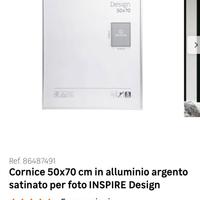 4 cornici 50X70 argento satinato
