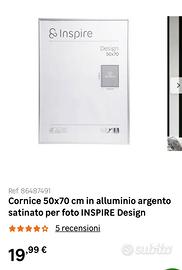 4 cornici 50X70 argento satinato