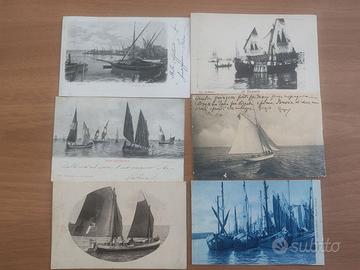 11 cartoline di barche inizio '900