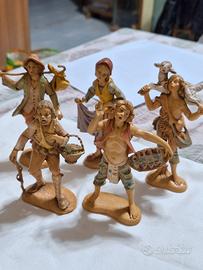 5 pastori 12cm. Fontanini originali