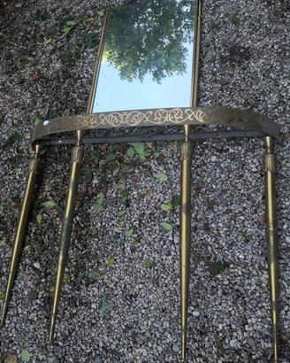 specchiera in ottone fine '900secessione ungherese