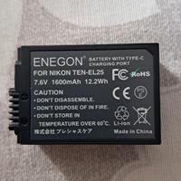 batteria Nikon, EN-EL25, USB-C, 1600mAh, Z50, Z30