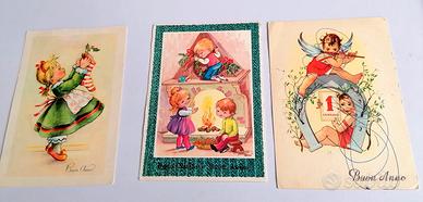 Cartoline d'auguri vintage anni 50