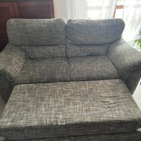 Divano 3 posti poggiapiedi estraibile