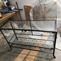 vetrinetta in vetro e ferro battuto a 2 ante