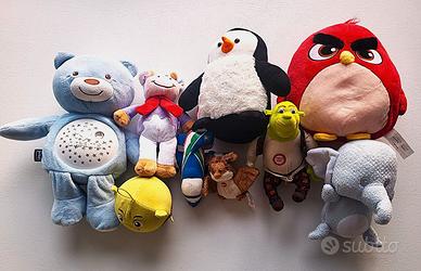 Lotto Peluche Angry Bird Shrek Frecce Tricolori