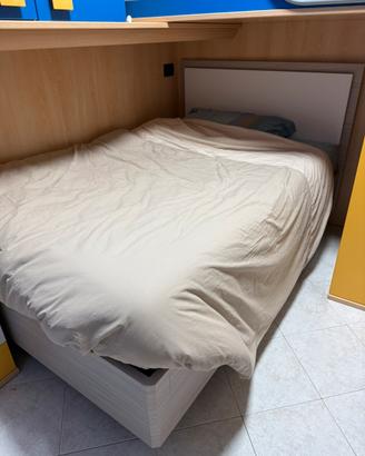Letto 1 Piazza e Mezza con doppia testiera a led