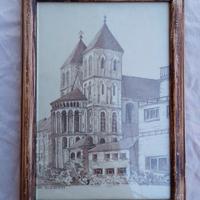 quadretto con cornice in legno 