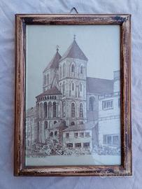 quadretto con cornice in legno 