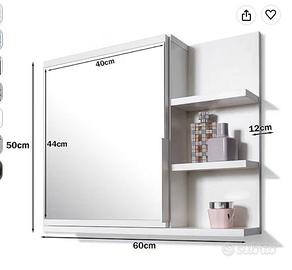 Armadietto bagno e lampada da specchio led 5W