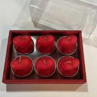 Set candele cuore con cestino cuore