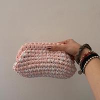 Clutch rosa e bianca