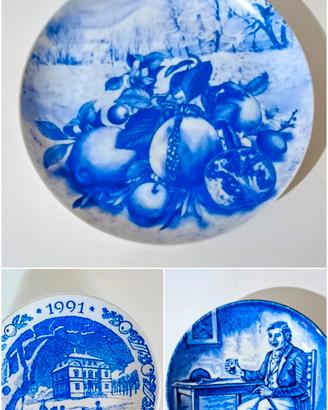 Lotto 3 piatti decorativi da collezione 