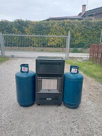 stufa a gas con due bombole