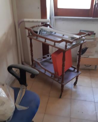 carrello mogano anni 60