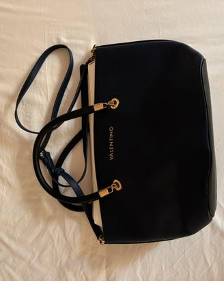Borsa Valentino Originale - Blu Navy e Bianca