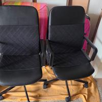 Sedie poltrone ufficio in pelle nera