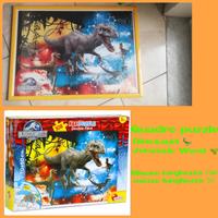Quadri puzzle, Dinosauri per cameretta per bambini