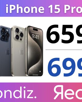 iPhone 15 Pro Ritiro usato Garanzia 2 Anni