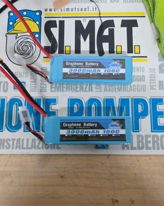 N.2 Batterie LIPO Graphene 3S 3000mAh 100C