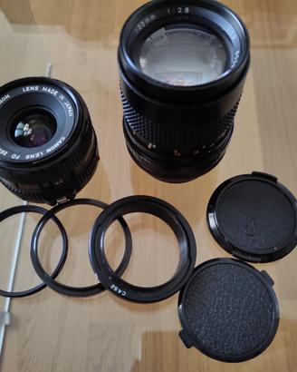 Obiettivo Canon 28 mm + Tokina 135 mm