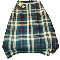 Gonna Autunno Inverno Tartan Verde tg 42 Vintage
