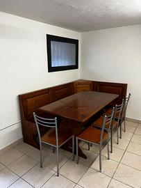 tavolo e giropanca in legno