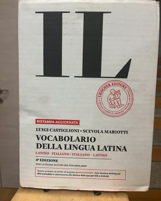Vocabolario latino 4 edizione nuovo