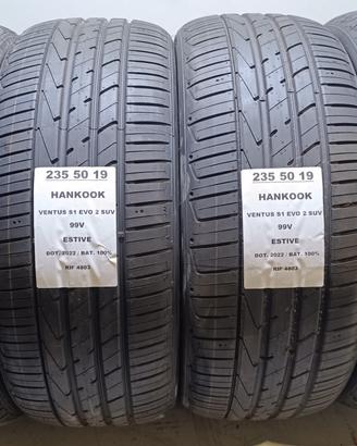 4 GOMME 235 50 19 HANKOOK 100% BAT. RIF4803